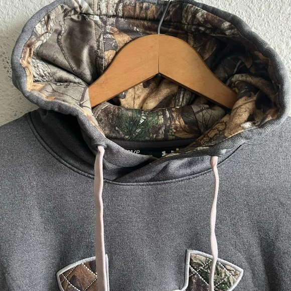 Under Armour Women's Storm Caliber Gray Camo Hoodie Sweatshirt Size S - Picture 4 of 9